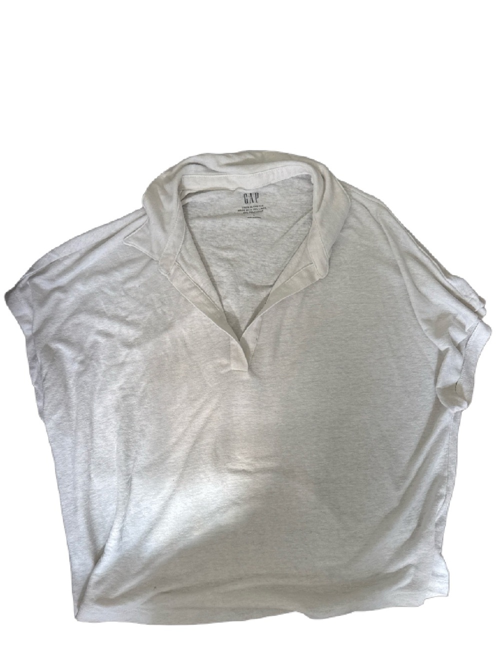 GAP White Short Sleeve Polo-Style Tee